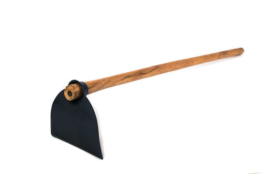 Forged steel hoe with oak handle #4