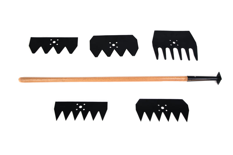 Load image into Gallery viewer, 5 different rake heads with 1 single handle
