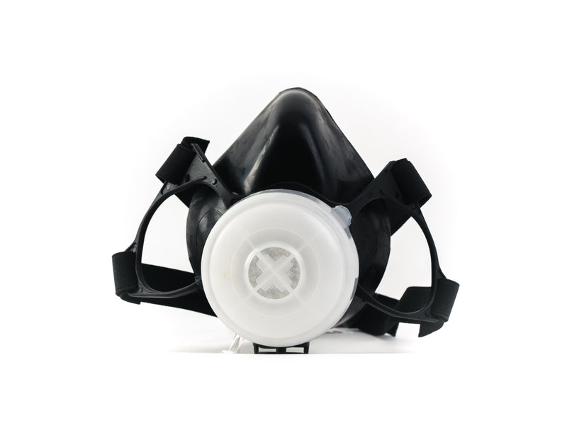 Carregue imagem no visualizador da galeriaMeia máscara facial com cartucho intercambiável contra vapores e gases ácidos
