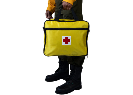 Large first aid kit for initial burn treatment
