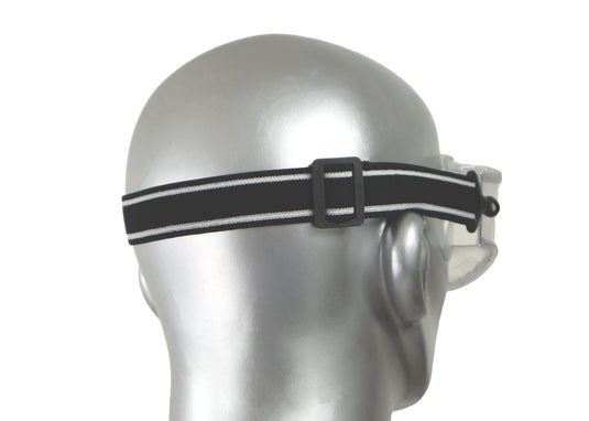 Transparent goggles with anti-scratch and anti-fog mica