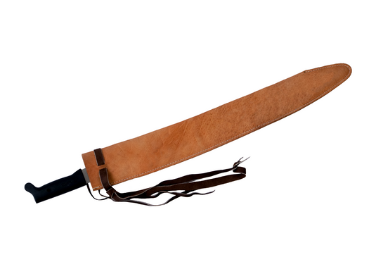 27” long Acapulqueño machete with cow leather sheath