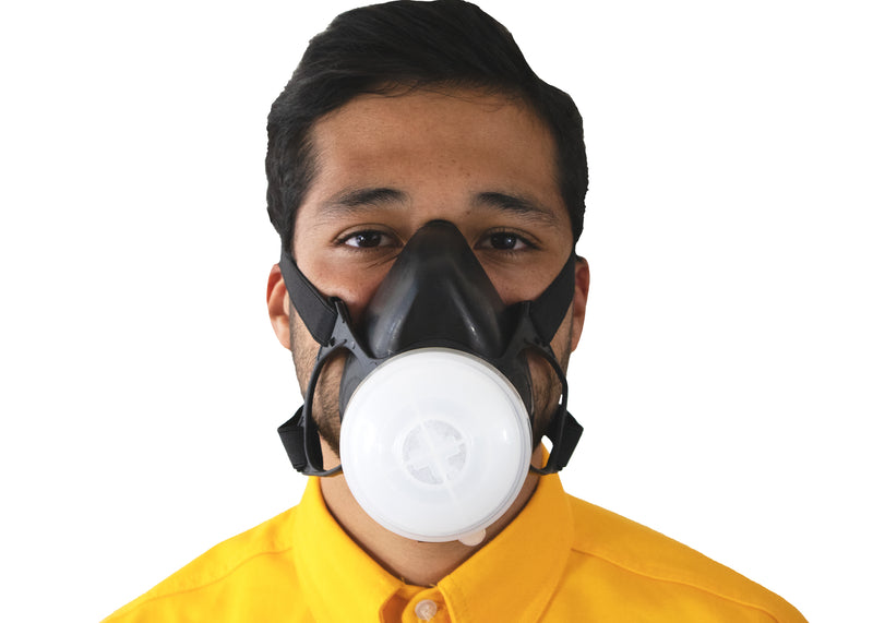 Load image into Gallery viewer, Half face mask with interchangeable cartridge against acid vapors and gases
